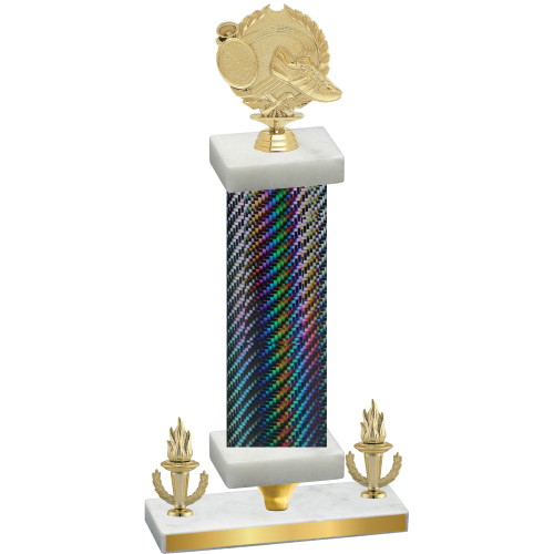 Premium Single Black Carbon Fiber Victory Running Trophy