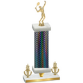 Premium Single Black Carbon Fiber Victory Tennis Trophy