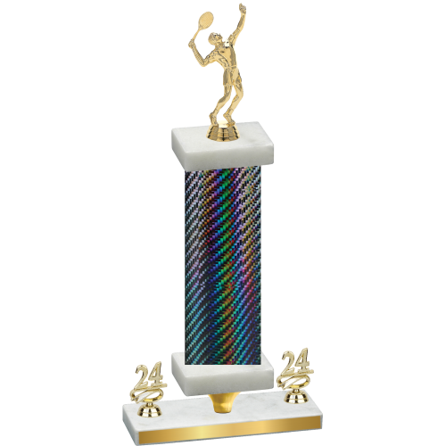 Premium Single Black Carbon Fiber Year Tennis Trophy