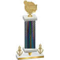 Premium Single Black Carbon Fiber Victory Tennis Trophy