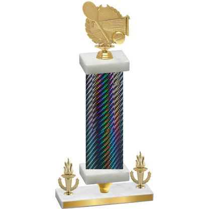 Premium Single Black Carbon Fiber Victory Tennis Trophy