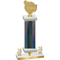 Premium Single Black Carbon Fiber Year Tennis Trophy