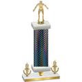 Premium Single Black Carbon Fiber Victory Wrestling Trophy