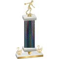 Premium Single Black Carbon Fiber Second Place Bowling Trophy