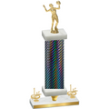 Premium Single Black Carbon Fiber First Place Volleyball Trophy