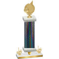 Premium Single Black Carbon Fiber First Place Volleyball Trophy