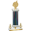 Premium Single Black Carbon Fiber Victory Volleyball Trophy