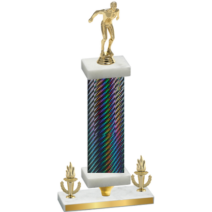Premium Single Black Carbon Fiber Victory Swimming Trophy