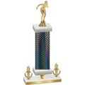 Premium Single Black Carbon Fiber Victory Tennis Trophy