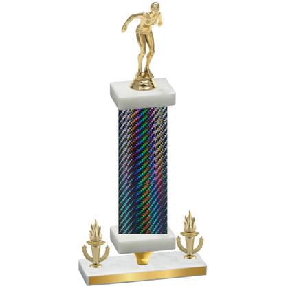 Premium Single Black Carbon Fiber Victory Tennis Trophy