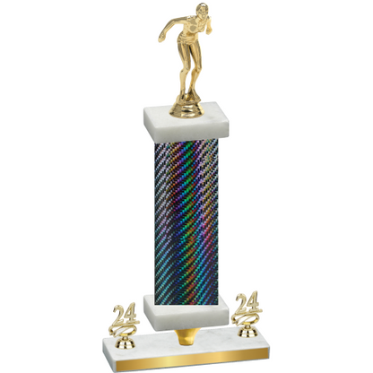Premium Single Black Carbon Fiber Year Tennis Trophy