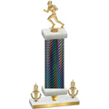 Premium Single Black Carbon Fiber Victory Football Trophy