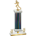 Premium Single Black Carbon Fiber Year Football Trophy