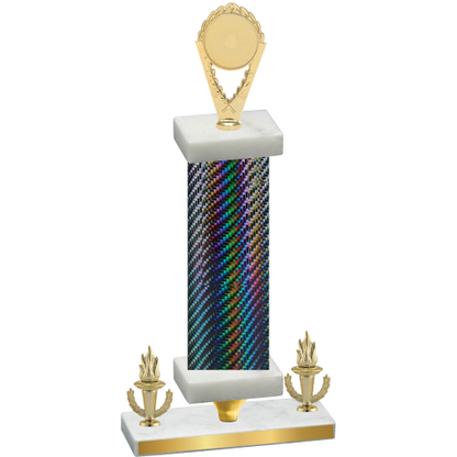 Premium Single Black Carbon Fiber Victory Insert Trophy