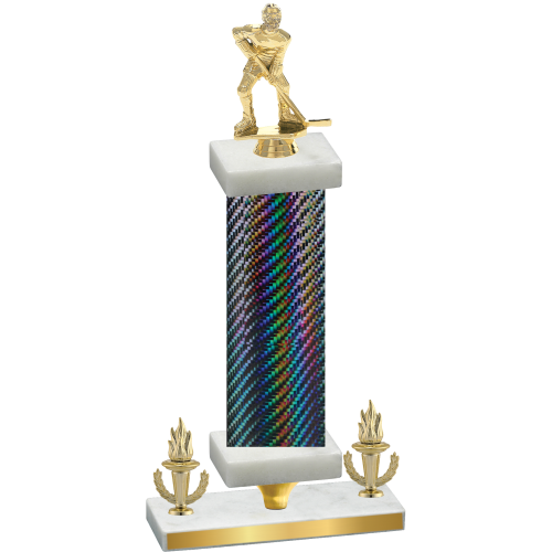 Premium Single Black Carbon Fiber Victory Hockey Trophy