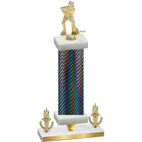 Premium Single Black Carbon Fiber Victory Hockey Trophy