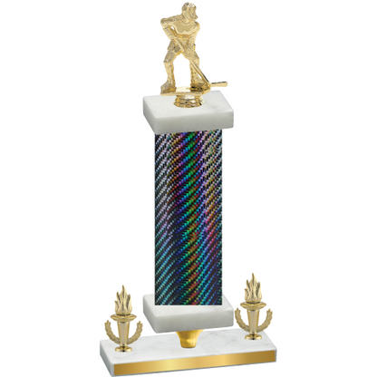 Premium Single Black Carbon Fiber Victory Hockey Trophy