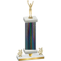 Premium Single Black Carbon Fiber Year Victory Trophy