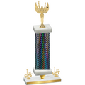 Premium Single Black Carbon Fiber First Place Victory Trophy