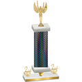 Premium Single Black Carbon Fiber Second Place Victory Trophy
