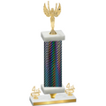 Premium Single Black Carbon Fiber Fourth Place Victory Trophy