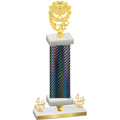 Premium Single Black Carbon Fiber Fourth Place Pickleball Trophy