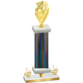 Premium Single Black Carbon Fiber First Place Pickleball Trophy