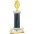 Premium Single Black Carbon Fiber Fourth Place Pickleball Trophy