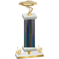 Premium Single Black Carbon Fiber First Place Cars Trophy