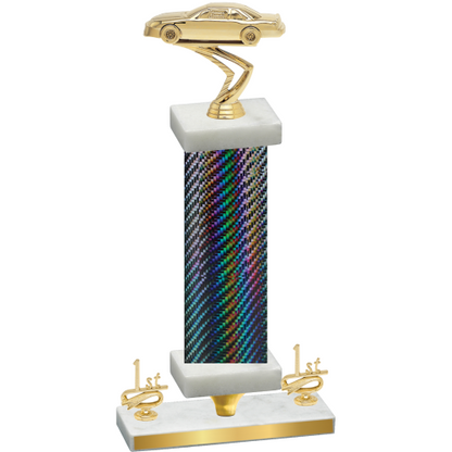Premium Single Black Carbon Fiber First Place Cars Trophy