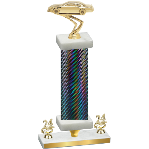 Premium Single Black Carbon Fiber Year Cars Trophy