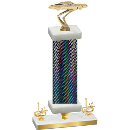 Premium Single Black Carbon Fiber First Place Cars Trophy
