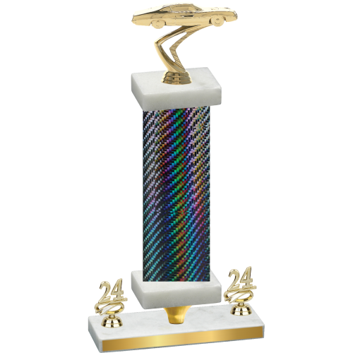 Premium Single Black Carbon Fiber Year Cars Trophy