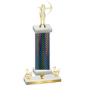Premium Single Black Carbon Fiber Second Place Archery Trophy