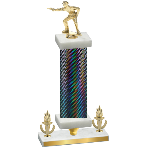 Premium Single Black Carbon Fiber Victory Shooter Trophy
