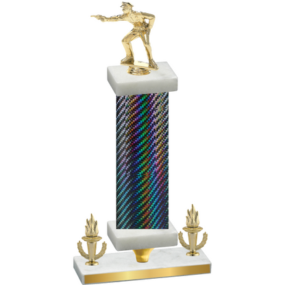 Premium Single Black Carbon Fiber Victory Shooter Trophy