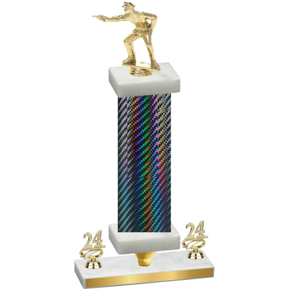 Premium Single Black Carbon Fiber Year Shooter Trophy
