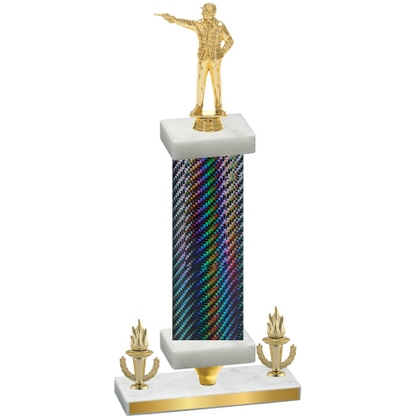 Premium Single Black Carbon Fiber Victory Shooter Trophy