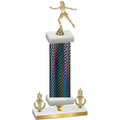 Premium Single Black Carbon Fiber Victory Skater Trophy