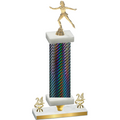 Premium Single Black Carbon Fiber Year Skater Trophy