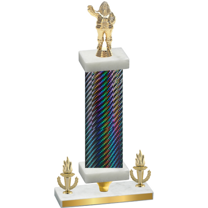 Premium Single Black Carbon Fiber Victory Holiday Trophy