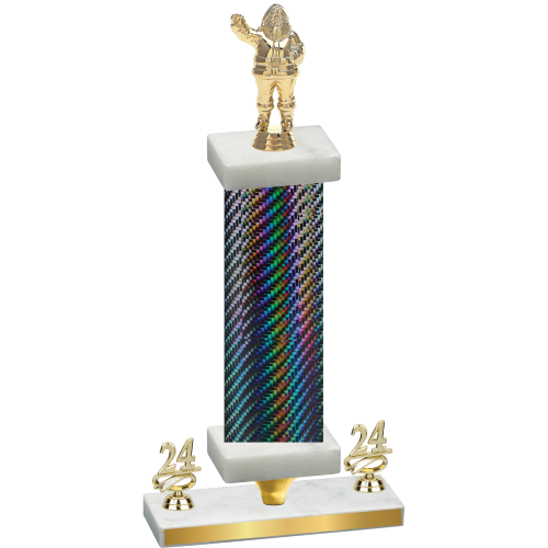 Premium Single Black Carbon Fiber Year Holiday Trophy