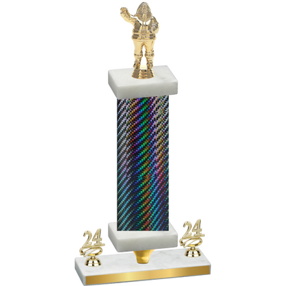 Premium Single Black Carbon Fiber Year Holiday Trophy