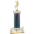 Premium Single Black Carbon Fiber Year Majorette Trophy