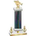 Premium Single Black Carbon Fiber Victory Fishing Trophy