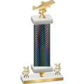 Premium Single Black Carbon Fiber Year Fishing Trophy