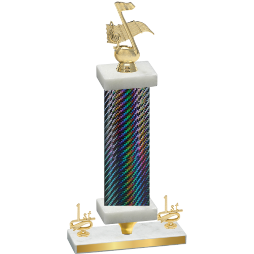 Premium Single Black Carbon Fiber First Place Music Trophy