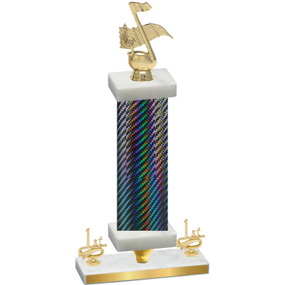 Premium Single Black Carbon Fiber First Place Music Trophy