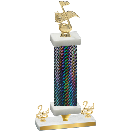 Premium Single Black Carbon Fiber Second Place Music Trophy