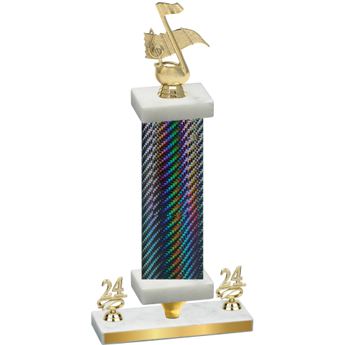 Premium Single Black Carbon Fiber Year Music Trophy
